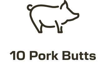 10 Pork Butts Icon