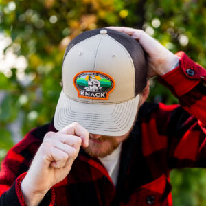 Knack tan hat smokers and grill patch