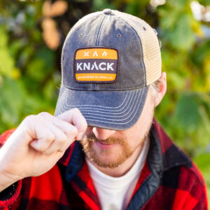 Knack wood fire smoke hat washed black