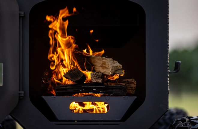 Knack offset smoker firebox